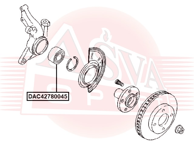 ПОДШИПНИК СТУПИЧНЫЙ ПЕРЕДНИЙ DAC42780045