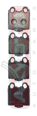КОЛОДКИ ТОРМОЗНЫЕ ДИСКОВЫЕ ЗАДНИЕ AKD-1421