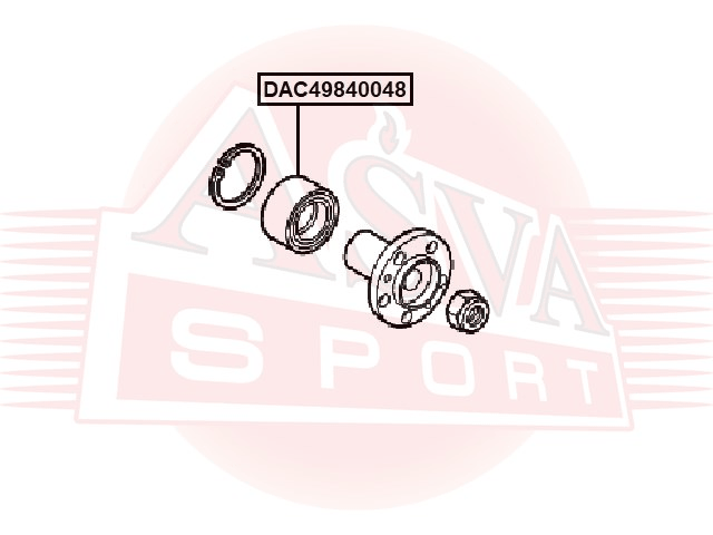 ПОДШИПНИК СТУПИЧНЫЙ ПЕРЕДНИЙ DAC49840048