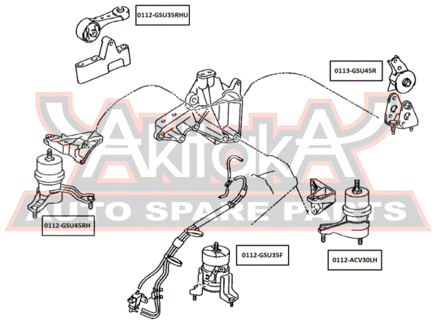 ПОДУШКА ДВИГАТЕЛЯ ПРАВАЯ 0112-GSU35RHU
