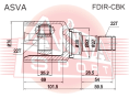ШРУС ВНУТРЕННИЙ ПРАВЫЙ 21X38X22 FDIR-CBK