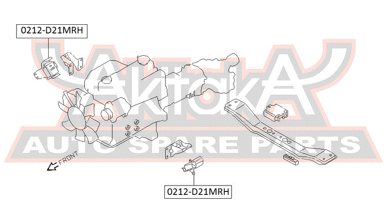 ПОДУШКА ДВИГАТЕЛЯ ПРАВАЯ MT 0212-D21MRH