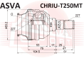 ШРУС ВНУТРЕННИЙ ЛЕВЫЙ 22X35X22 CHRIU-T250MT