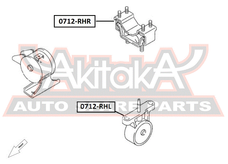 ПОДУШКА ДВИГАТЕЛЯ ЗАДНЯЯ 0712-RHR
