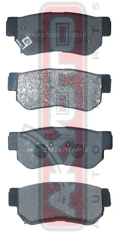 КОЛОДКИ ТОРМОЗНЫЕ ДИСКОВЫЕ ЗАДНИЕ AKD-1272