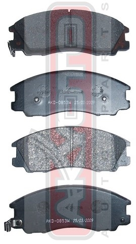 КОЛОДКИ ТОРМОЗНЫЕ ДИСКОВЫЕ ПЕРЕДНИЕ AKD-0853