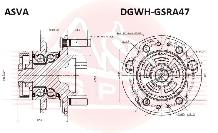 СТУПИЦА ЗАДНЯЯ DGWH-GSRA47