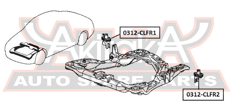 ПОДУШКА ПОДРАМНИКА НИЖНЯЯ 0312-CLFR2
