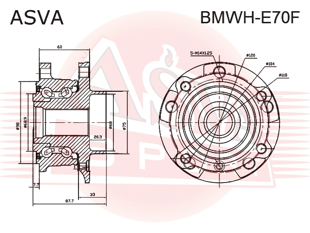 СТУПИЦА ПЕРЕДНЯЯ BMWH-E70F