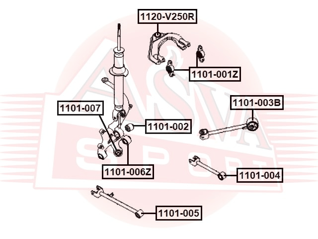 САЙЛЕНТБЛОК ЗАДНЕЙ ЦАПФЫ ПЛАВАЮЩИЙ 1101-006Z
