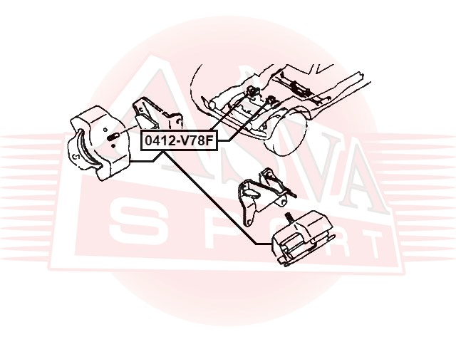 ПОДУШКА ДВИГАТЕЛЯ ПЕРЕДНЯЯ AT/MT 0412-V78F