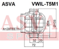 ШРУС ВНУТРЕННИЙ ЛЕВЫЙ 28x108 VWIL-T5M1