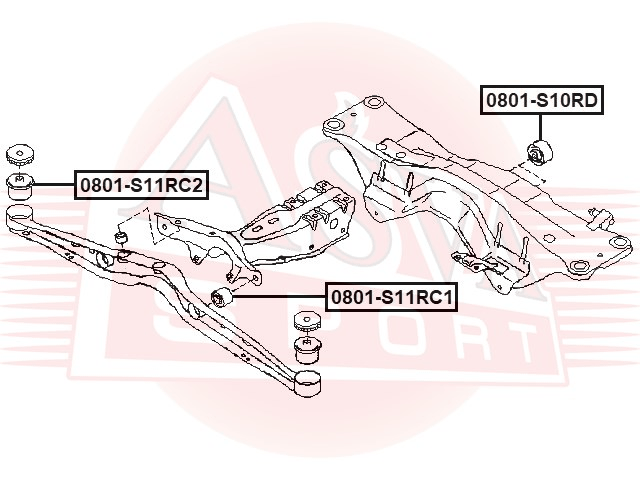 САЙЛЕНТБЛОК ЗАДНЕЙ БАЛКИ 0801-S11RC2