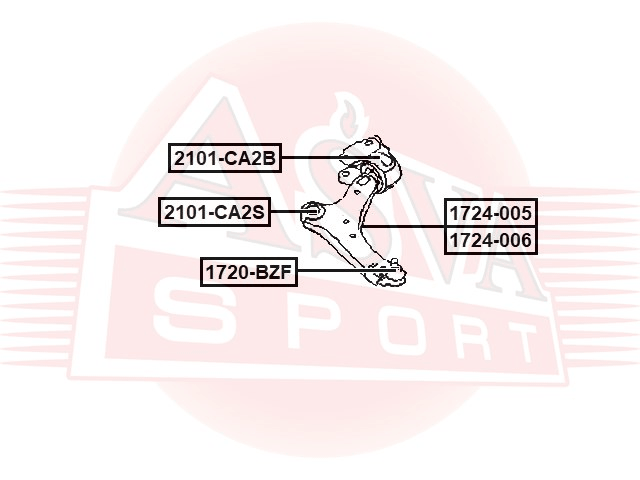 РЫЧАГ ПЕРЕДНИЙ НИЖНИЙ ЛЕВЫЙ 1724-005