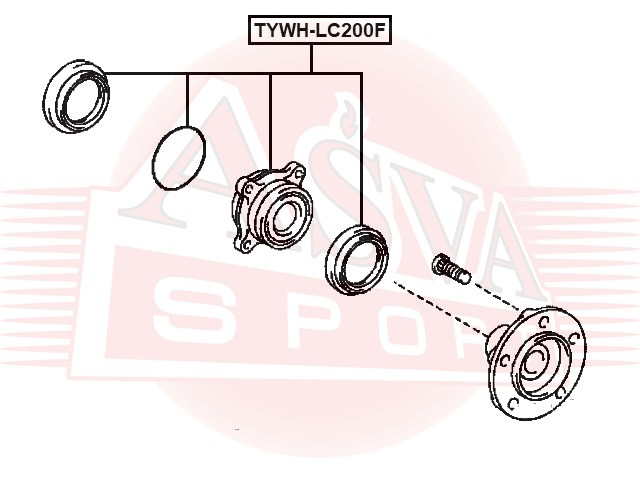 ПОДШИПНИК ПЕРЕДНЕЙ СТУПИЦЫ TYWH-LC200F