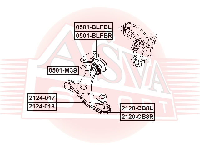ОПОРА ШАРОВАЯ ПЕРЕДНЯЯ НИЖНЯЯ ЛЕВАЯ 2120-CB8L