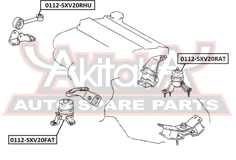 ПОДУШКА ДВИГАТЕЛЯ ЗАДНЯЯ 0112-SXV20RAT