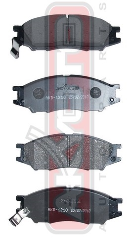 КОЛОДКИ ТОРМОЗНЫЕ ДИСКОВЫЕ ПЕРЕДНИЕ AKD-1210