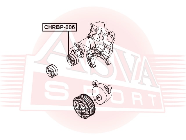 РОЛИК НАТЯЖНОЙ ПРИВОДНОГО РЕМНЯ CHRBP-006