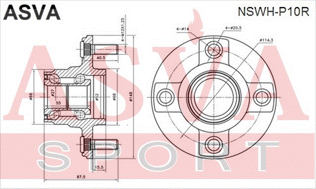 СТУПИЦА ЗАДНЯЯ NSWH-P10R