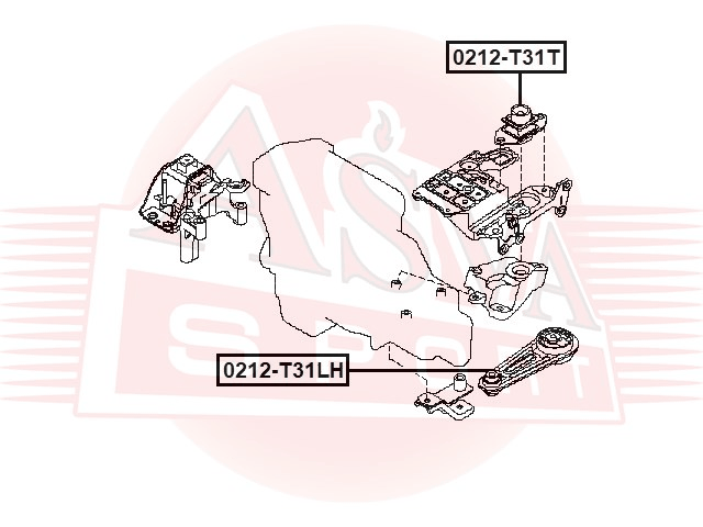 ПОДУШКА КОРОБКИ СКОРОСТЕЙ 0212-T31T