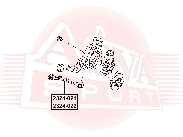 РЫЧАГ ЗАДНИЙ НИЖНИЙ ПЕРЕДНИЙ ПРАВЫЙ 2324-021