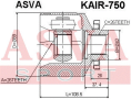 ШРУС ВНУТРЕННИЙ ПРАВЫЙ 26x42x26 KAIR-750