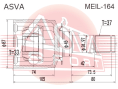 ШРУС ВНУТРЕННИЙ ЛЕВЫЙ 33X44.9X37 MEIL-164