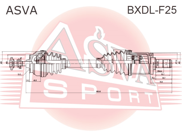 ПРИВОД ЛЕВЫЙ 27X592X37 BXDL-F25