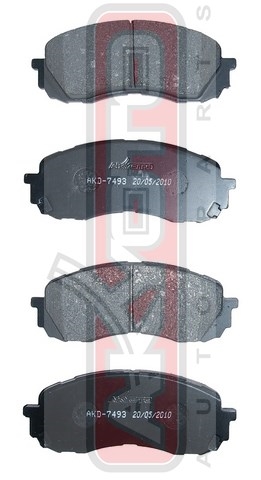 КОЛОДКИ ТОРМОЗНЫЕ ДИСКОВЫЕ ПЕРЕДНИЕ AKD-7493