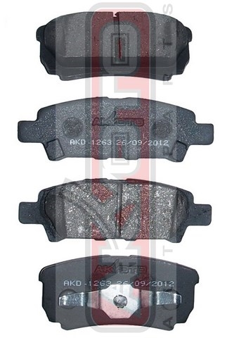 КОЛОДКИ ТОРМОЗНЫЕ ДИСКОВЫЕ ЗАДНИЕ AKD-1263