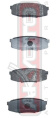 КОЛОДКИ ТОРМОЗНЫЕ ДИСКОВЫЕ ЗАДНИЕ AKD-1542