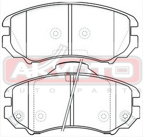 КОЛОДКИ ТОРМОЗНЫЕ ДИСКОВЫЕ ПЕРЕДНИЕ AKD-0377