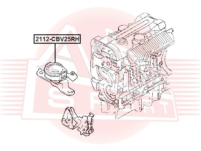 ПОДУШКА ДВИГАТЕЛЯ ПРАВАЯ 2112-CBV25RH