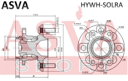 СТУПИЦА ЗАДНЯЯ С КОЛЬЦОМ АБС HYWH-SOLRA