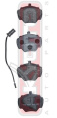 КОЛОДКИ ТОРМОЗНЫЕ ДИСКОВЫЕ ЗАДНИЕ С ДАТЧИКОМ AKD-0237