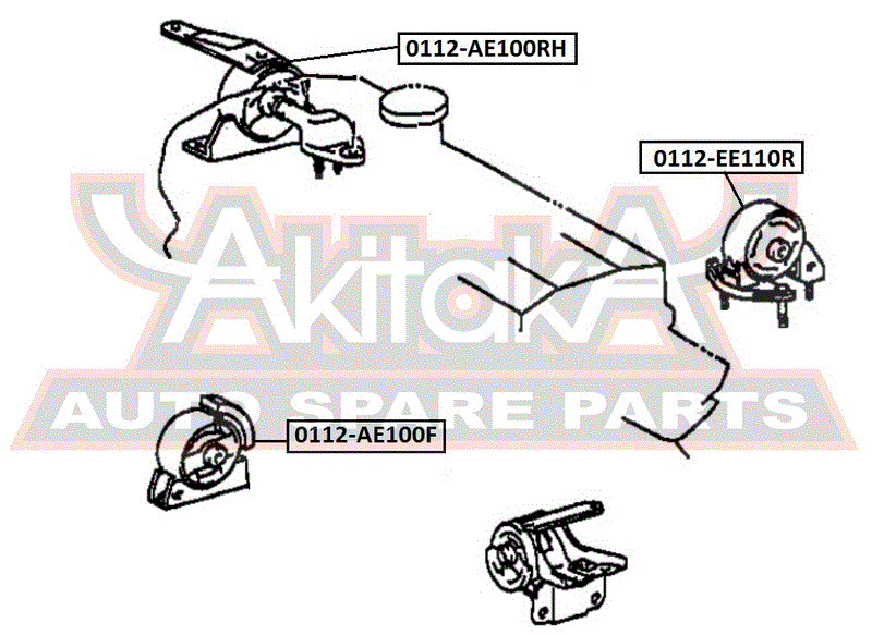 ПОДУШКА ДВИГАТЕЛЯ ЗАДНЯЯ 0112-EE110R