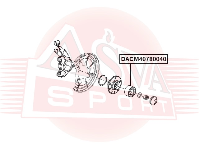 ПОДШИПНИК СТУПИЦЫ ПЕРЕДНЕЙ DACM40780040