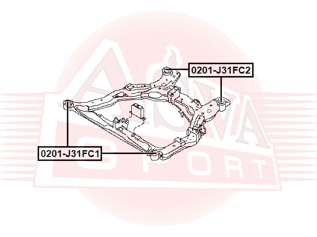 САЙЛЕНТБЛОК ПОДРАМНИКА ЗАДНИЙ 0201-J31FC2
