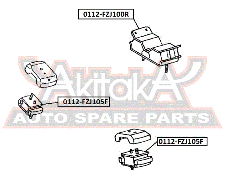 ПОДУШКА ДВИГАТЕЛЯ ПЕРЕДНЯЯ 1HDT/1HZ 0112-FZJ105F