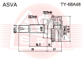 ШРУС НАРУЖНЫЙ 22x58x24 TY-68A48