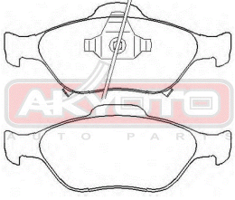 КОЛОДКИ ТОРМОЗНЫЕ ДИСКОВЫЕ ПЕРЕДНИЕ AKD-1839