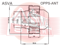 ШРУС КАРДАННОГО ВАЛА 22X86 OPPS-ANT