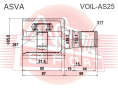 ШРУС ВНУТРЕННИЙ ЛЕВЫЙ 26X36.2X31 VOIL-AS25