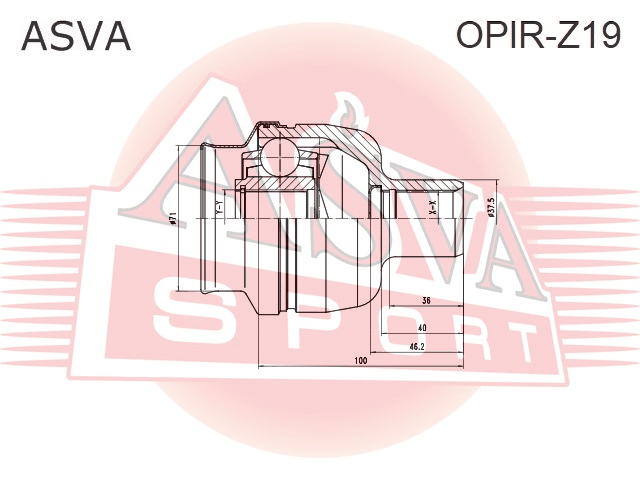 ШРУС ВНУТРЕННИЙ ПРАВЫЙ 28X37.5X34 OPIR-Z19
