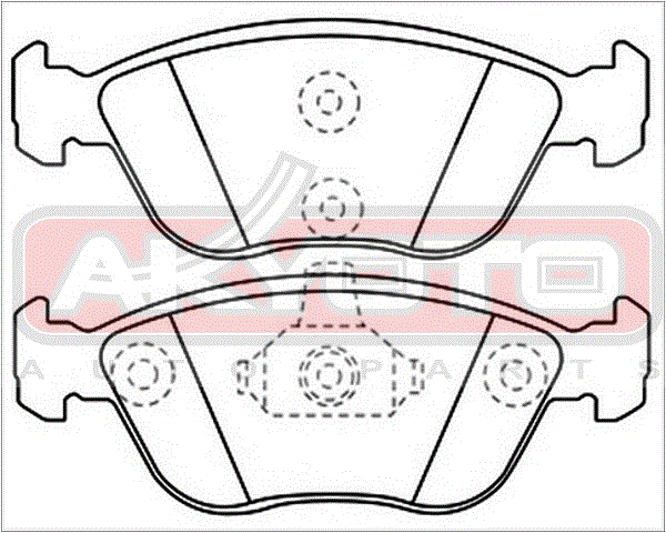 КОЛОДКИ ТОРМОЗНЫЕ ДИСКОВЫЕ ПЕРЕДНИЕ AKD-1021