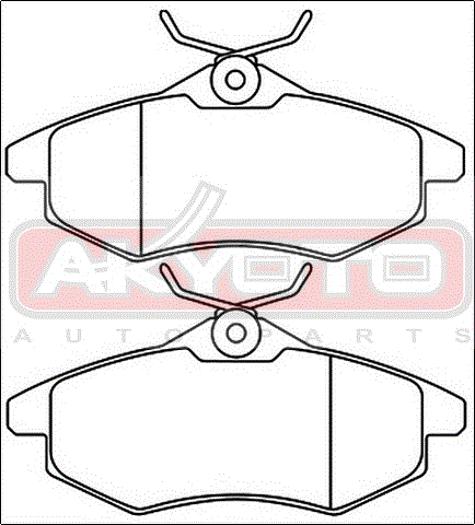 КОЛОДКИ ТОРМОЗНЫЕ ДИСКОВЫЕ ПЕРЕДНИЕ AKD-0207