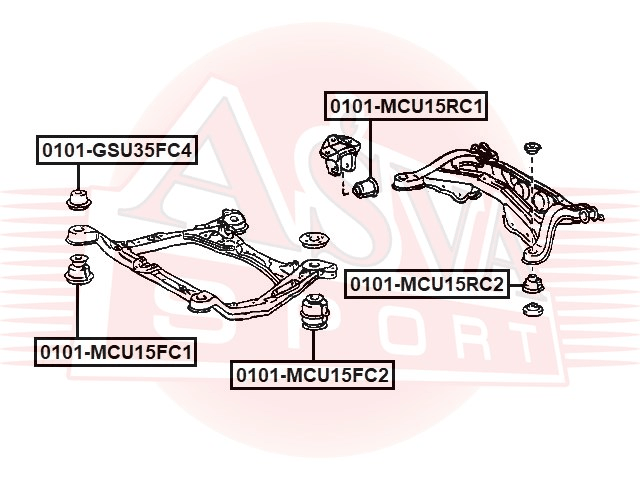 САЙЛЕНТБЛОК ПОДРАМНИКА 0101-MCU15RC1