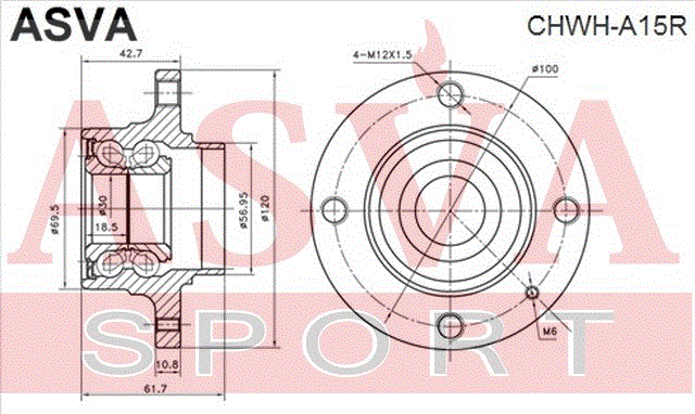 СТУПИЦА ЗАДНЯЯ CHWH-A15R
