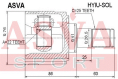 ШРУС ВНУТРЕННИЙ 22x41x25 HYIU-SOL